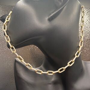 Elegant Gold and Silver Chain Necklace Adjustable 20 inches